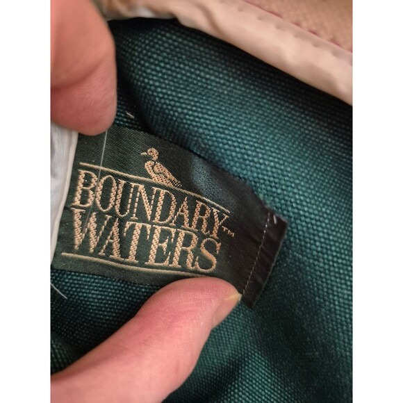 Boundry Waters Vintage Canvas Toiletry Bag Mallard Print Green White - Picture 6 of 6